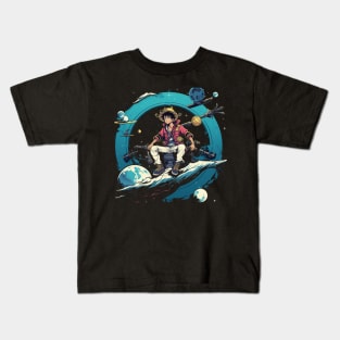 Luffy x Space - one piece anime character cool Kids T-Shirt